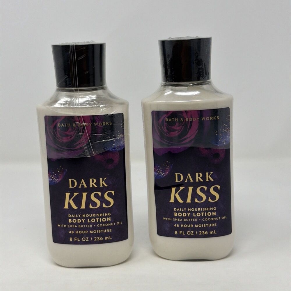 Bath & Body Works Dark Kiss Daily Nourishing Body Lotion 8 Oz Lot of 2 Sealed